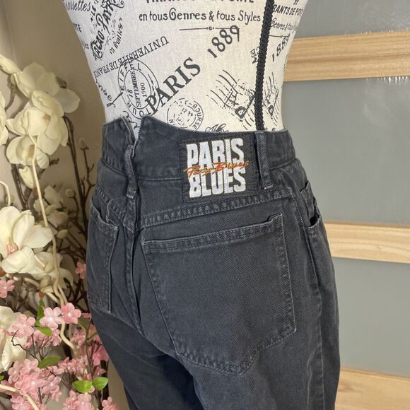 Paris Blues Jeans Black High Rise Women's 11 Straight Leg Retro Vintage Style - Picture 4 of 7